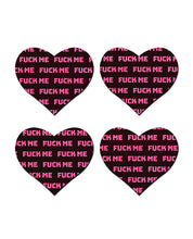 Pastease Petites Fuck Me Hearts - Black/Pink O/S
