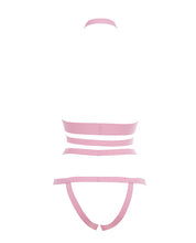Kitten It's Complicated Open Elastic Strappy Bra & Open Back Panty Pink O/S