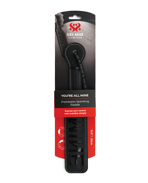 Sei Mio You're All Mine Impression Spanking Paddle - Black