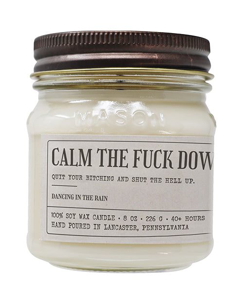 Calm The Fuck Down - Funny Candle 8 oz Soy Wax