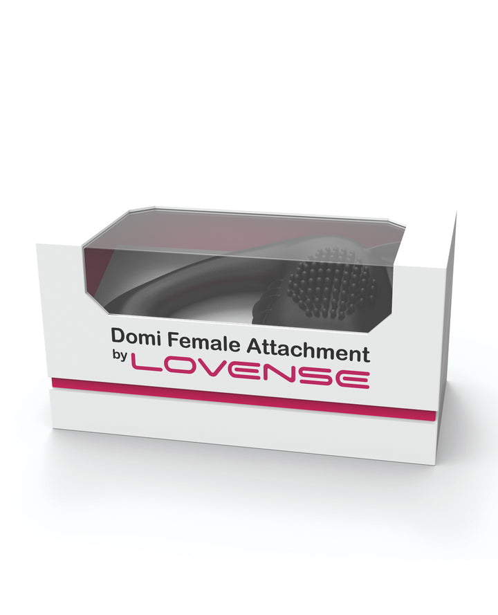 Lovense Domi Flexible Rechargeable Mini Wand Female Attachment - Black