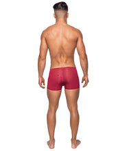 Seamless Sleek Short w/Sheer Pouch Red MD