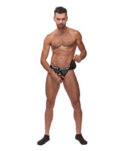 Cock Pit Fishnet Cock Ring Jock Black S/M