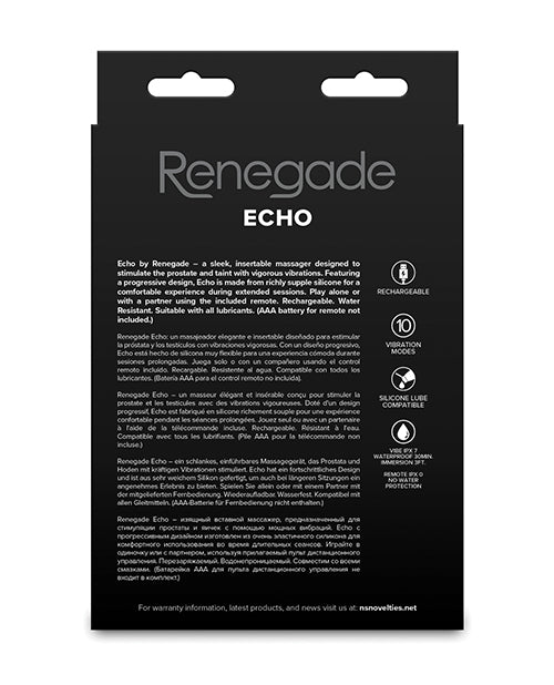 Renegade Echo Prostate Massager - Black