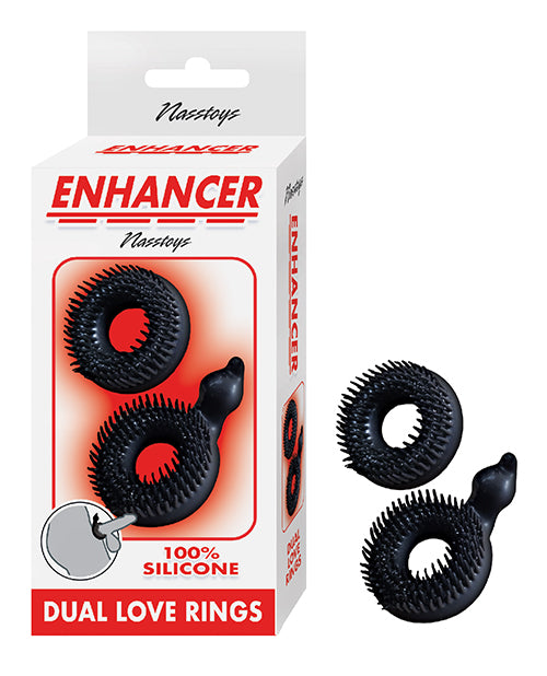 Enhancer Dual Love Rings - Black