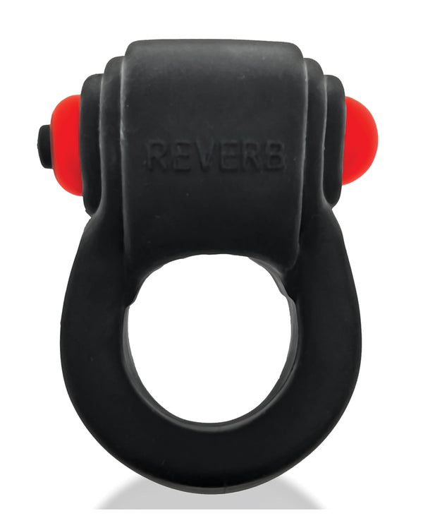 Hunky Junk Revring Cock Ring w/Vibe - Tar w/Red Vibe