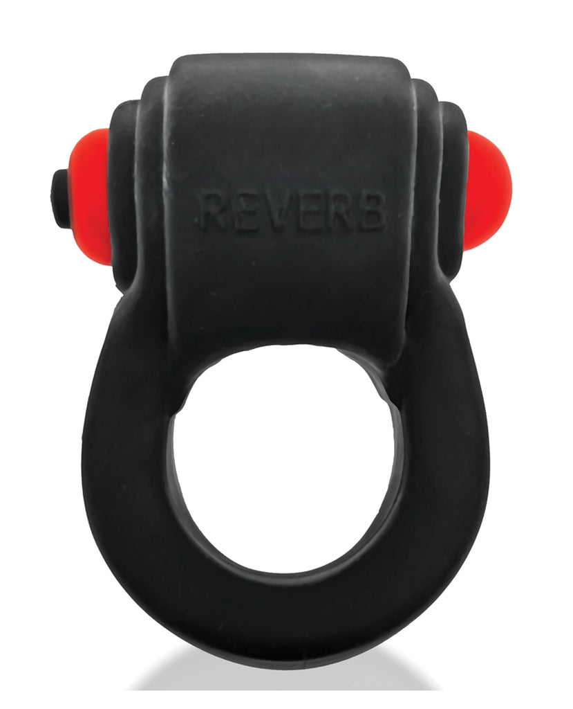 Hunky Junk Revring Cock Ring w/Vibe - Tar w/Red Vibe