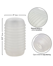 Pop Sock! Ribbed Masturbator - Clear