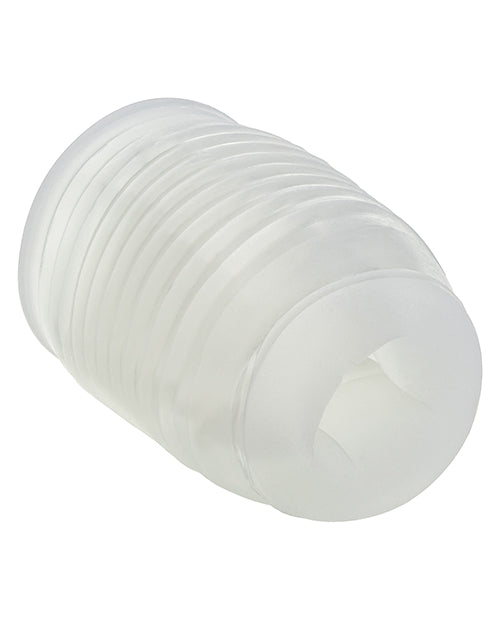 Pop Sock! Ribbed Masturbator - Clear