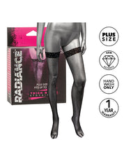 Radiance Thigh High Stockings - Black Plus Size