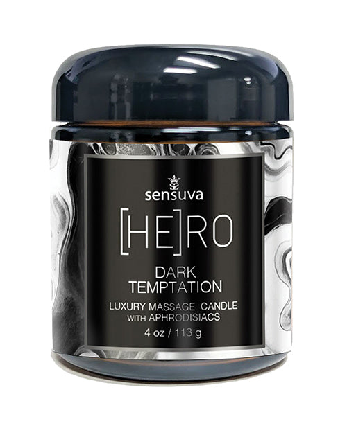 Sensuva Hero Dark Temptation Luxury Candle - 4 oz Ocean & Forest