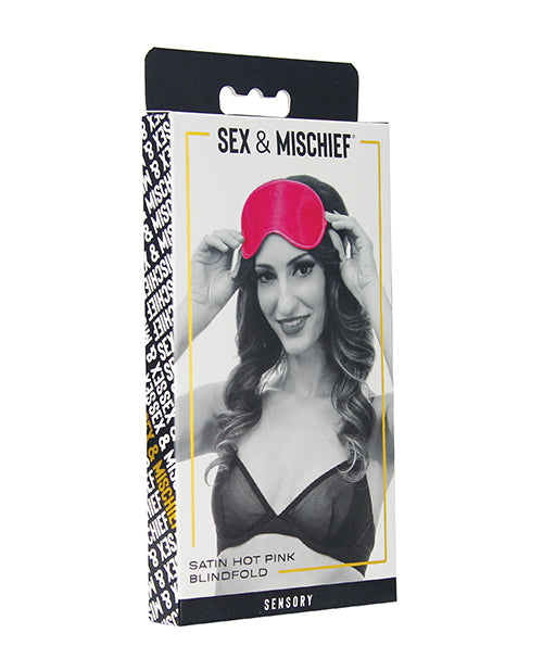 Sex & Mischief Satin Blindfold - Hot Pink