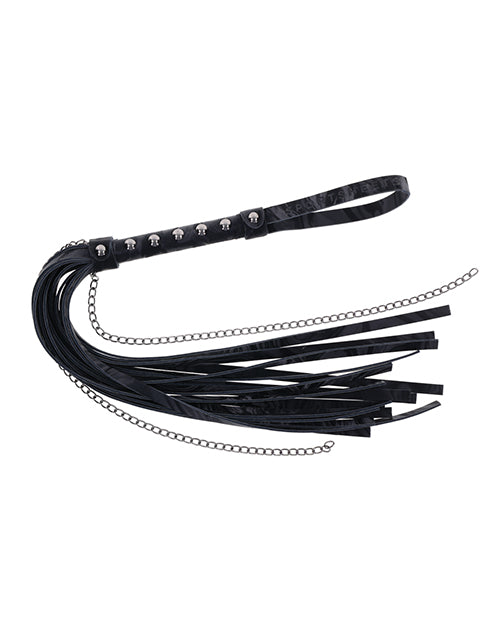 Sportsheets Velvet Noir Chain Flogger - Black