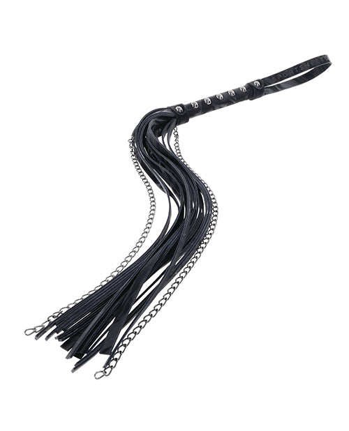 Sportsheets Velvet Noir Chain Flogger - Black