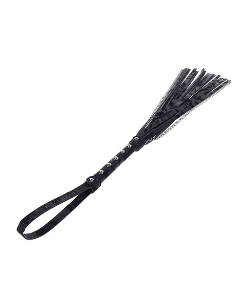 Sportsheets Velvet Noir Chain Flogger - Black