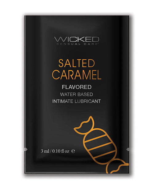 Wicked Sensual Care Aqua Waterbased Lubricant - .1 oz Salted Caramel