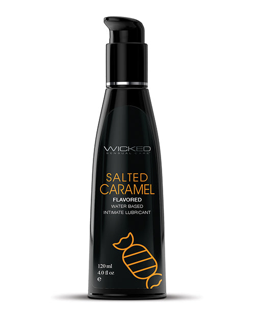 Wicked Sensual Care Aqua Waterbased Lubricant - 4 oz Salted Caramel