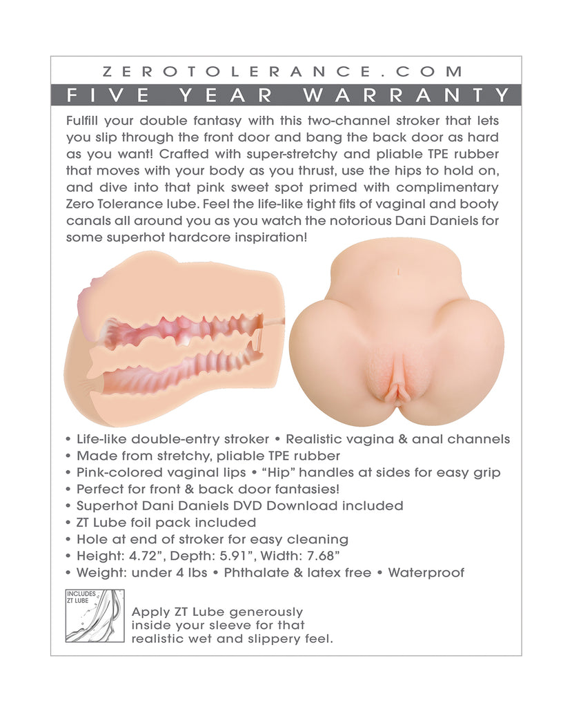 Zero Tolerance Dani Daniels Realistic Ass & Vagina Stroker w/Movie Download
