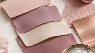 Swatches of soft medical-grade silicone in blush