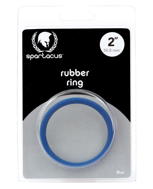 Spartacus 2' Rubber Cock Ring - Blue