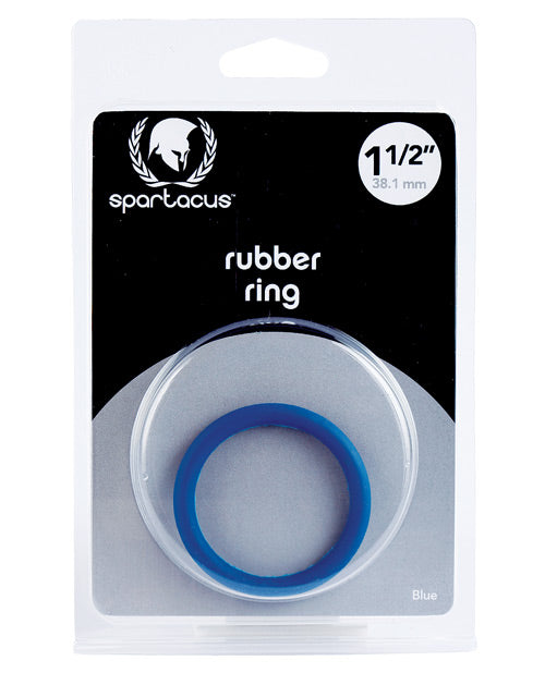 Spartacus 1.5' Rubber Cock Ring - Blue