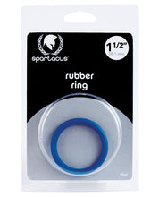 Spartacus 1.5' Rubber Cock Ring - Blue