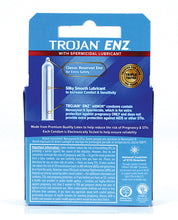 Trojan Enz Spermicidal Lubricated Condoms - Box of 3