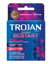 Trojan Double Ecstasy Condoms - Box of 3