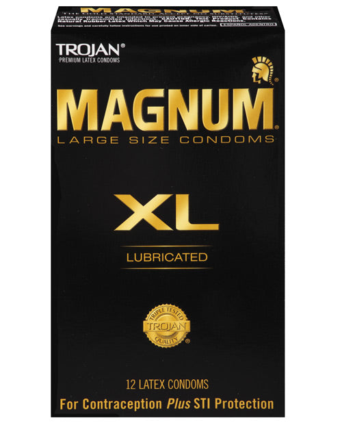 Trojan Magnum XL Lubricated Condoms - Box of 12