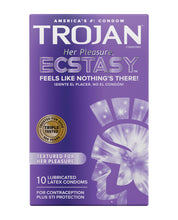 Trojan Her Pleasure Ecstasy Condoms - Box of 10