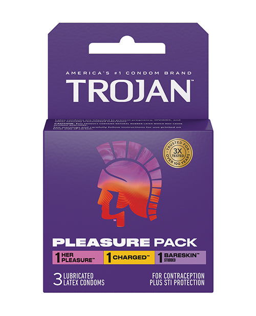 Trojan Pleasure Condoms - Asst. Box of 3