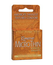Kimono Textured Ribbed+Sensi Dots Condoms - Box of 3