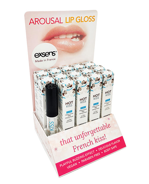 EXSENS of Paris Hot Kiss POS Display w/Tester - Coconut Display of 14