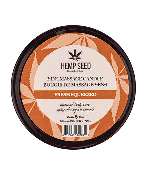 Earthly Body  Summer 2025 3 in 1Massage Candle - 6 oz Fresh Squeezed