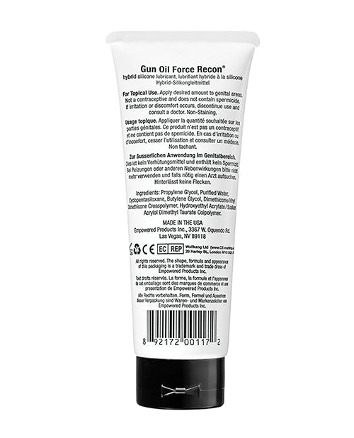 Gun Oil Force Recon Hybrid Silicone Based Lube - 3.3 oz Tube