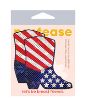 Pastease Premium Sparkling Stars & Strips USA Cowboy Boot - Red/White/Blue O/S