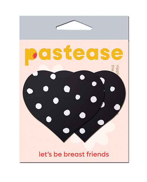 Pastease  Heart w/Polka Dot - White/Black O/S