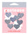 Pastease Mini Glitter Hearts - Silver Pack of 8