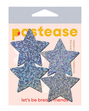 Pastease Petites Glitter Star - Silver O/S Pack of 2 Pair