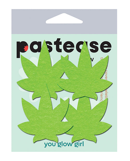 Pastease Petites Leaf - Glow in the Dark Green O/S Pack of 2 Pair