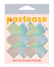 Pastease Premium Petites Holographic Plus X - Silver O/S Pack of 2 Pair