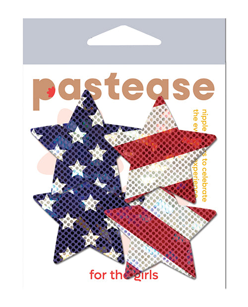 Pastease Premium Petites Glittering Stars & Stripes - Red/White/Blue O/S