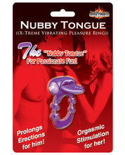 Nubby Tongue X-Treme Vibrating Pleasure Ring - Purple
