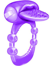 Nubby Tongue X-Treme Vibrating Pleasure Ring - Purple