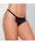 Adore Black Tie Mesh Front w/Flounce Open Bow Back Panty Black O/S