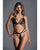 Adore the Flame Strappy Lace Bra & Thong Black O/S
