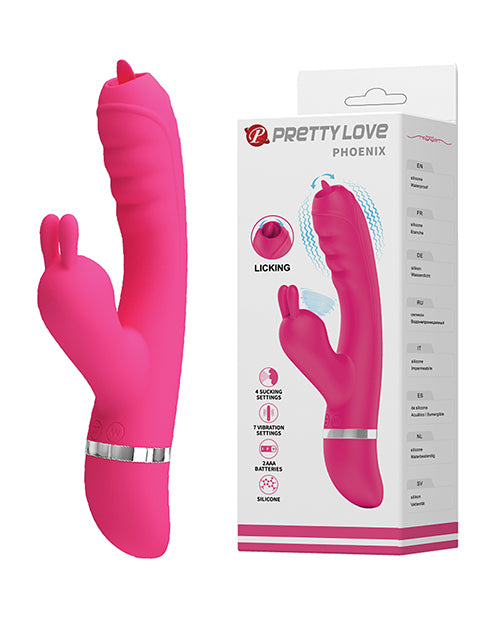 Pretty Love Phoenix Licking & Sucking Rabbit - Pink