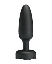 Pretty Love Tarion Thrusting Butt Plug w/Multi Color Bottom Light - Black