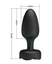 Pretty Love Osborn Medium Butt Plug w/Multi Color Bottom Light - Black