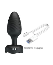 Pretty Love Osborn Medium Butt Plug w/Multi Color Bottom Light - Black